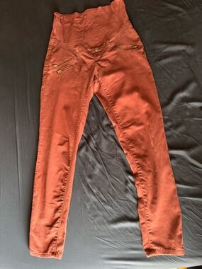 Maternity Rust Orange Skinny Pantsw